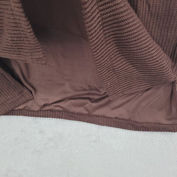 NEW Mondetta EcoVero Brown Collared Long Sleeve Dress M Sustainable// 25CT - Picture 7 of 9